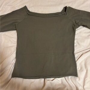 brandy long sleeve off the shoulder top